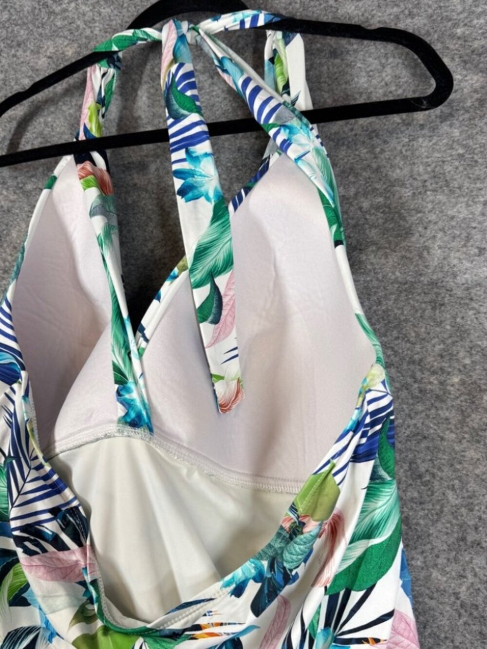 La Blanca Tropical Tankini Top Floral Halter Swim Plus 20W Summer Chic Vacation - Picture 12 of 13